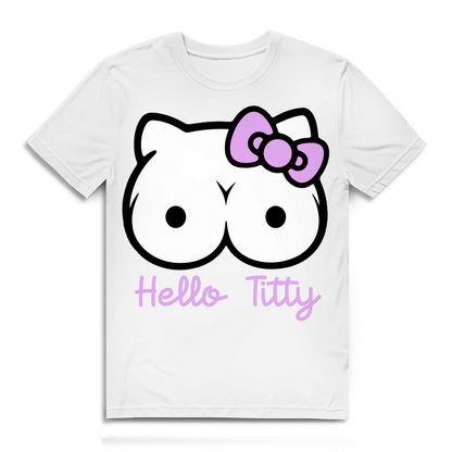 Hello Kitty Titty - Herren Premium Bio T-Shirt White