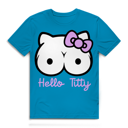 Hello Kitty Titty - Herren Premium Bio T-Shirt Atoll