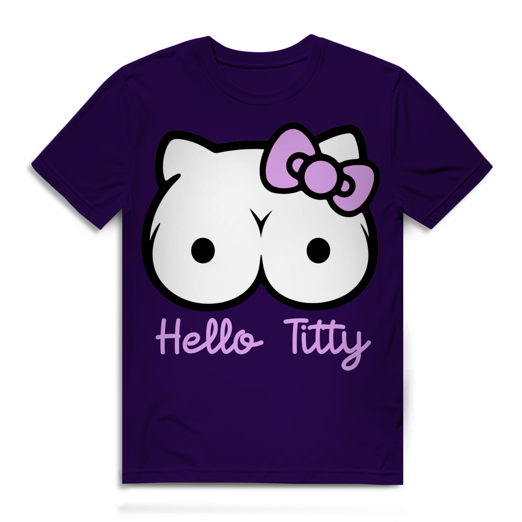 Hello Kitty Titty - Herren Premium Bio T-Shirt Urban Purple