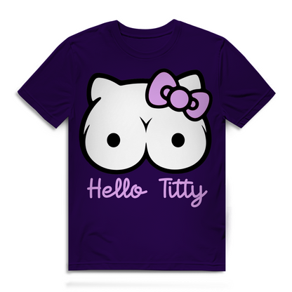 Hello Kitty Titty - Herren Premium Bio T-Shirt Urban Purple