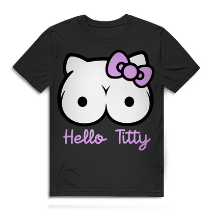 Hello Kitty Titty - Herren Premium Bio T-Shirt Black