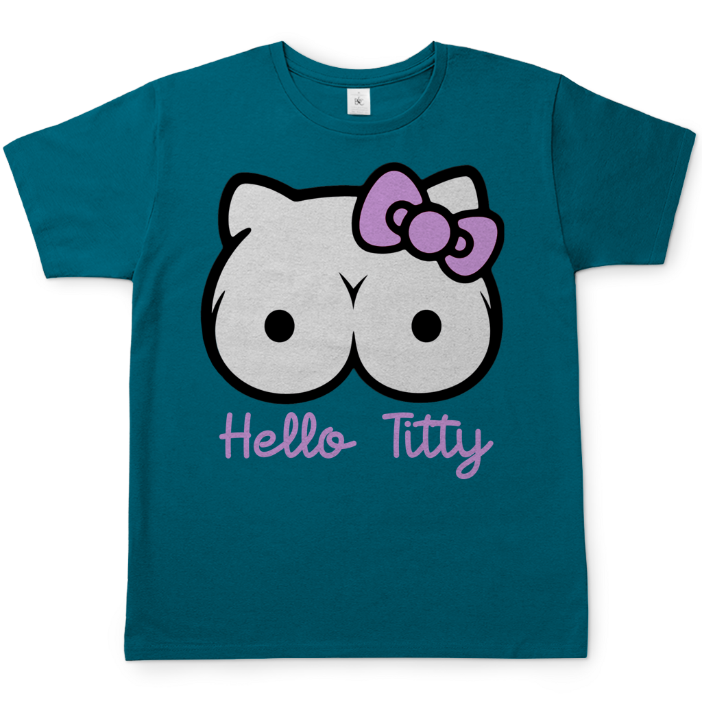 Hello Kitty Titty - Herren T-Shirt Diva Blue