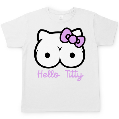 Hello Kitty Titty - Herren T-Shirt White