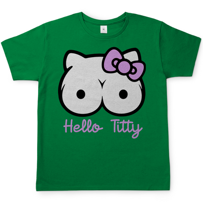 Hello Kitty Titty - Herren T-Shirt Kelly Green