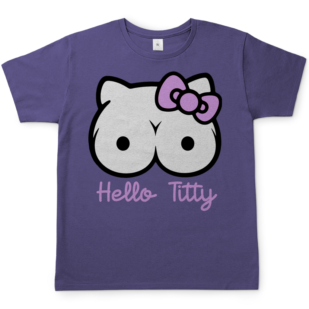 Hello Kitty Titty - Herren T-Shirt Millennial Lilac