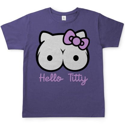 Hello Kitty Titty - Herren T-Shirt Millennial Lilac