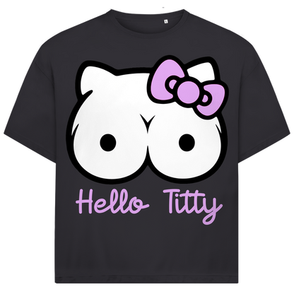 Hello Kitty Titty - Jack and Jones Oversize T-Shirt Asphalt