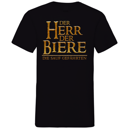 Der Herr der Biere die sauf Gefährten HDR - Herren V-Neck Shirt Black