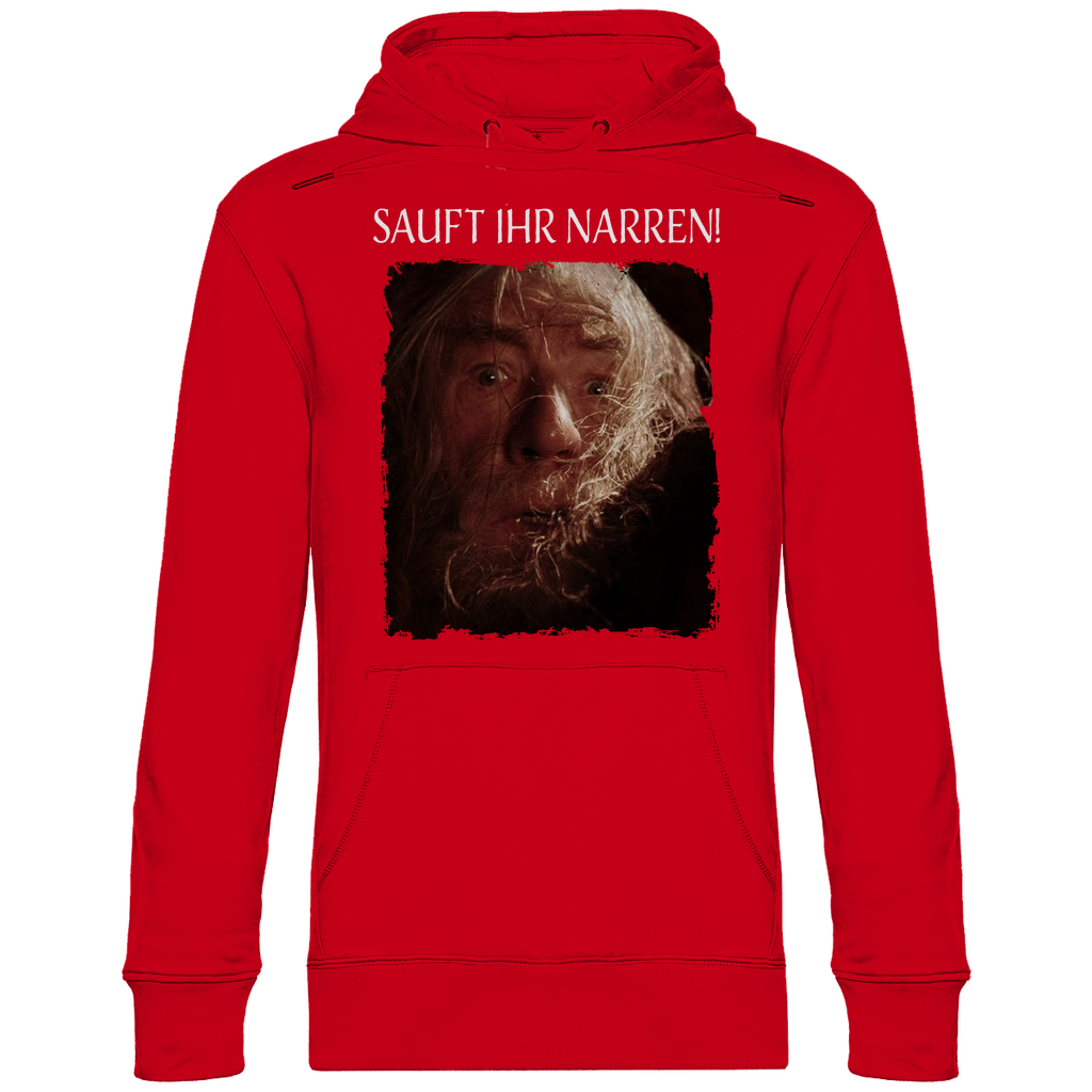 Sauft ihr Narren! Der Herr der Ringe Gandalf - Unisex Hoodie Red