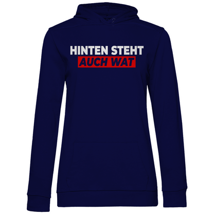 Hinten steht auch wat - Beidseitiger Druck - Damen Hoodie Navy Blue