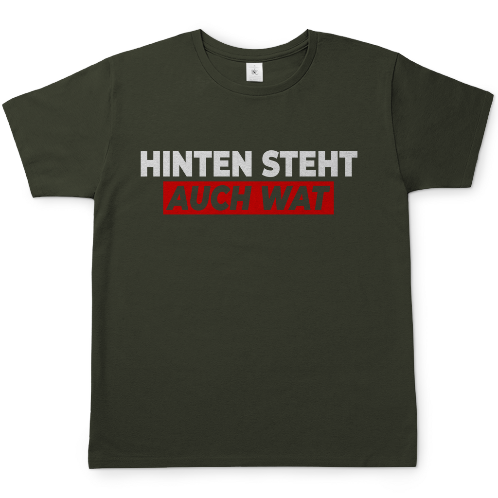 Hinten steht auch wat - Beidseitiger Druck - Herren Shirt Urban Khaki