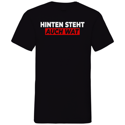 Hinten steht auch wat - Beidseitiger Druck - Herren V-Neck Shirt Black