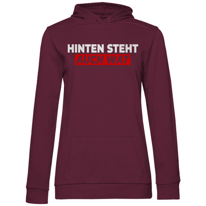 Hinten steht auch wat - Beidseitiger Druck - Damen Hoodie Wine