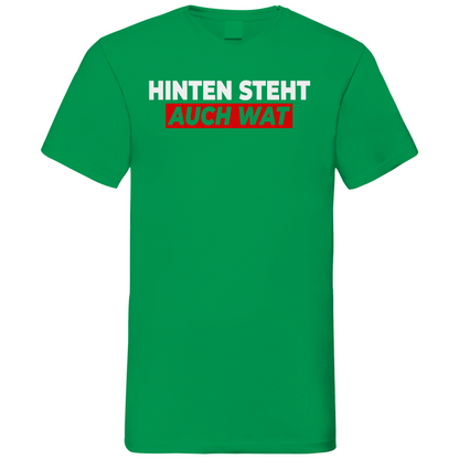 Hinten steht auch wat - Beidseitiger Druck - Herren V-Neck Shirt Kelly Green