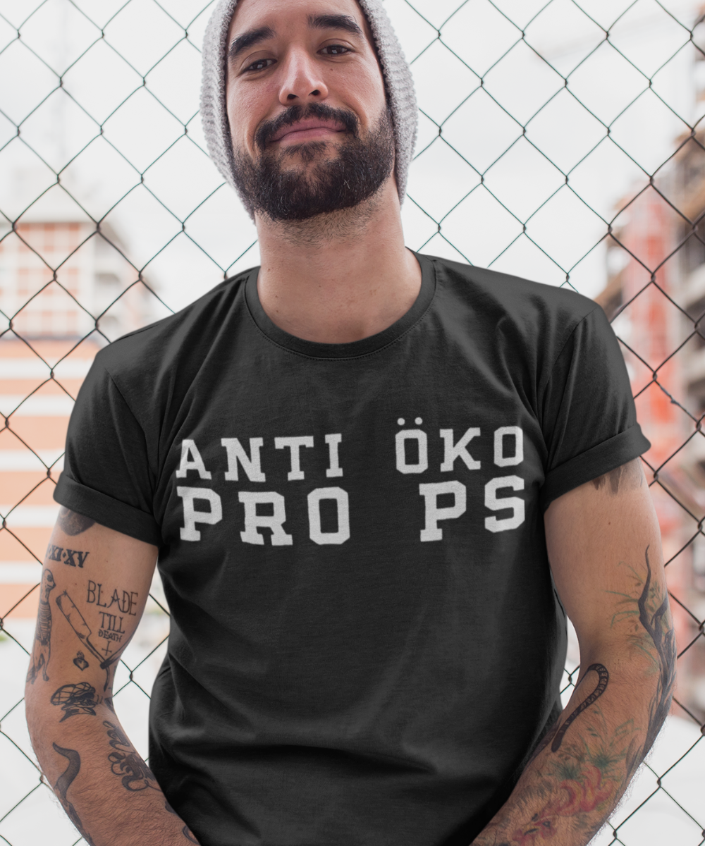 Pro PS Shirt Männer – Anti Öko Spruch für Auto Motorrad &amp; Verbrenner Fans