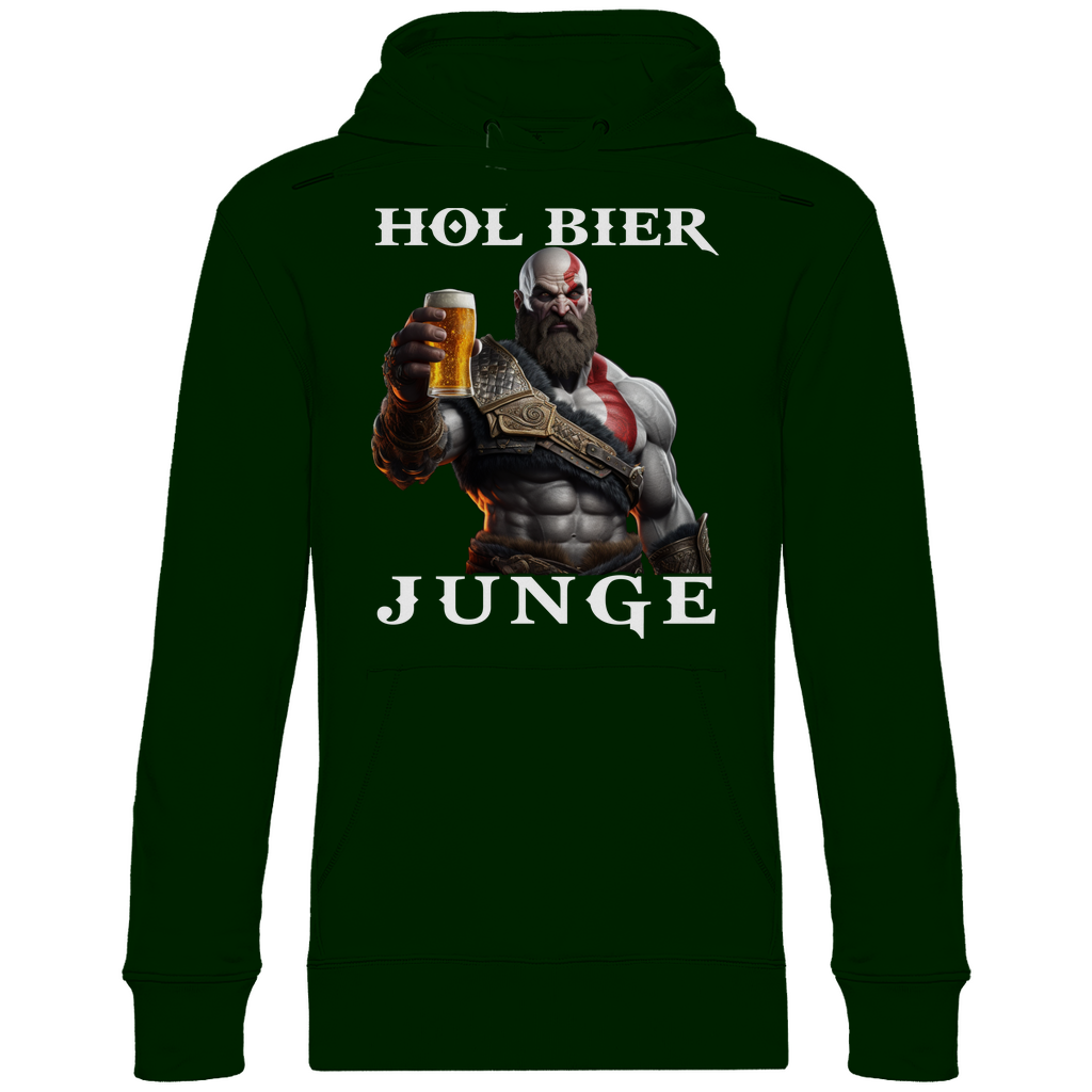 Kratos God of War hol Bier Junge - Unisex Hoodie Forest Green
