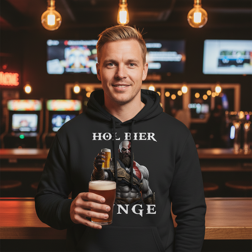 Kratos God of War hol Bier Junge - Unisex Hoodie