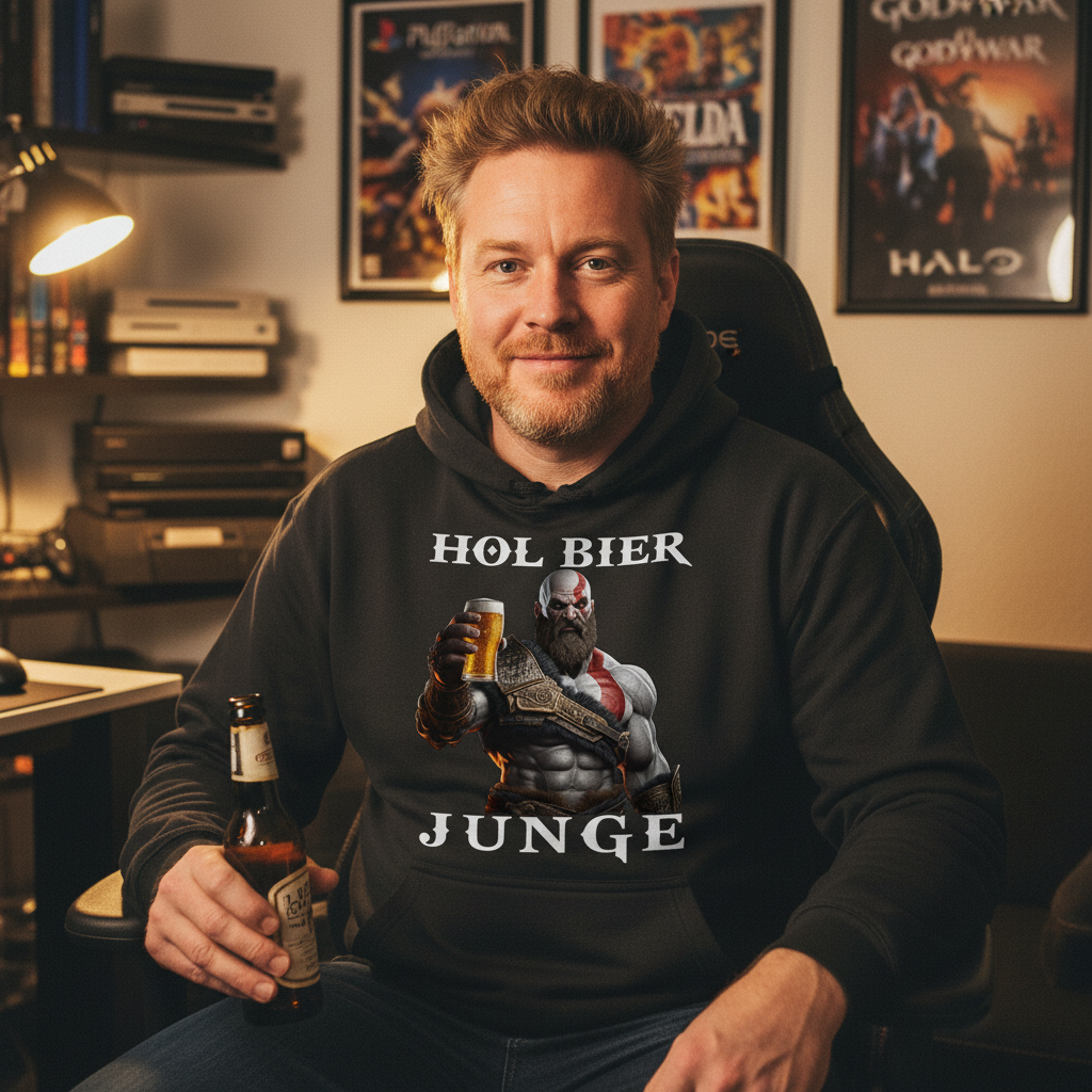 Kratos God of War hol Bier Junge - Unisex Hoodie