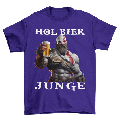 Kratos God of War hol Bier Junge - Herren Shirt Millennial Lilac