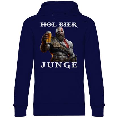 Kratos God of War hol Bier Junge - Unisex Hoodie Navy Blue