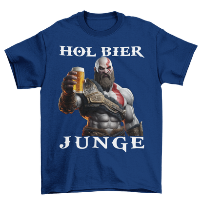 Kratos God of War hol Bier Junge - Herren Shirt Navy