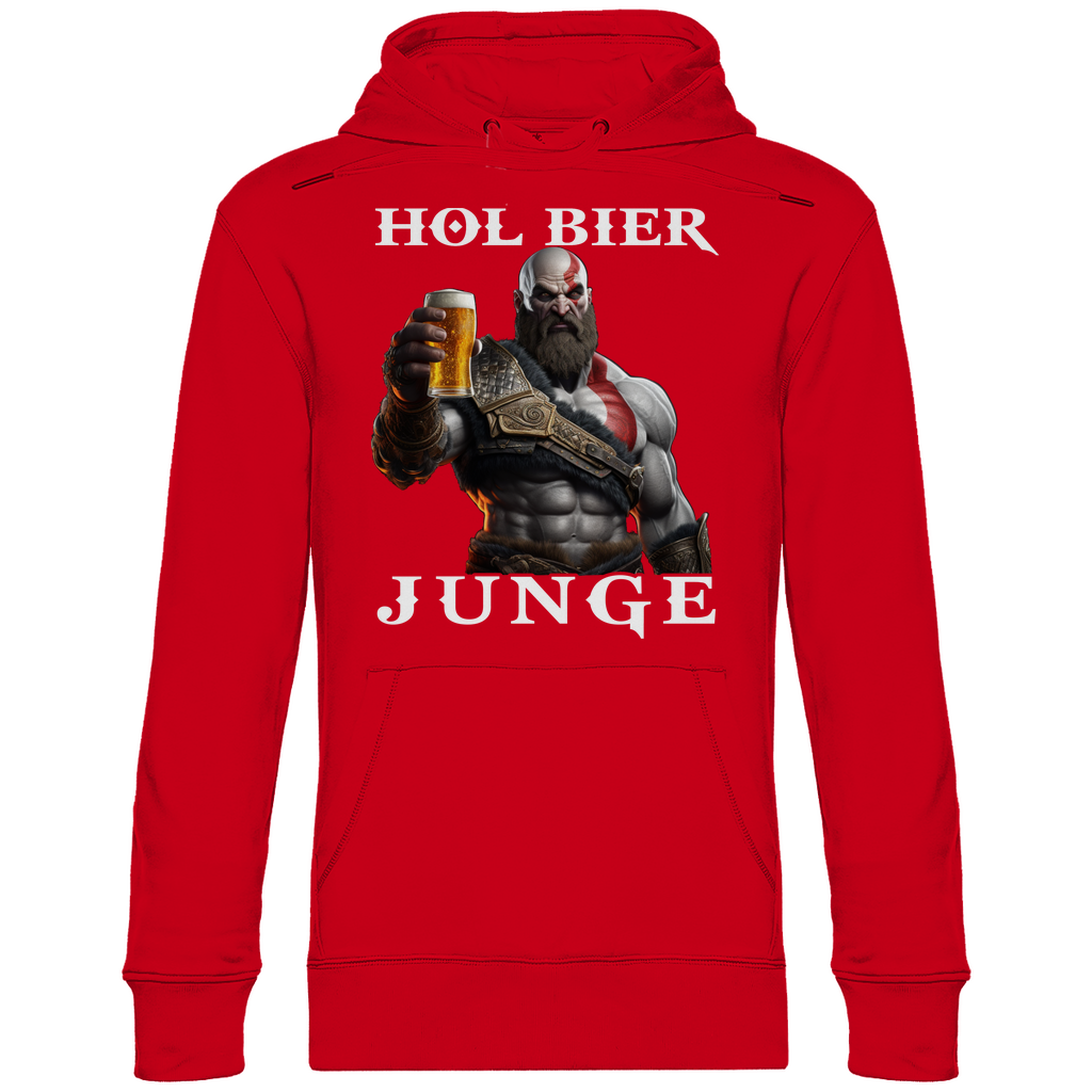 Kratos God of War hol Bier Junge - Unisex Hoodie Red