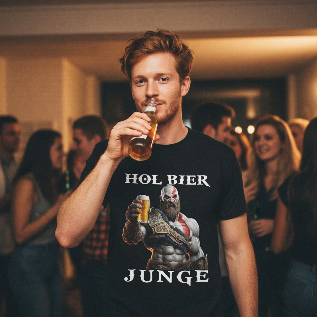 Kratos God of War hol Bier Junge - Herren Shirt