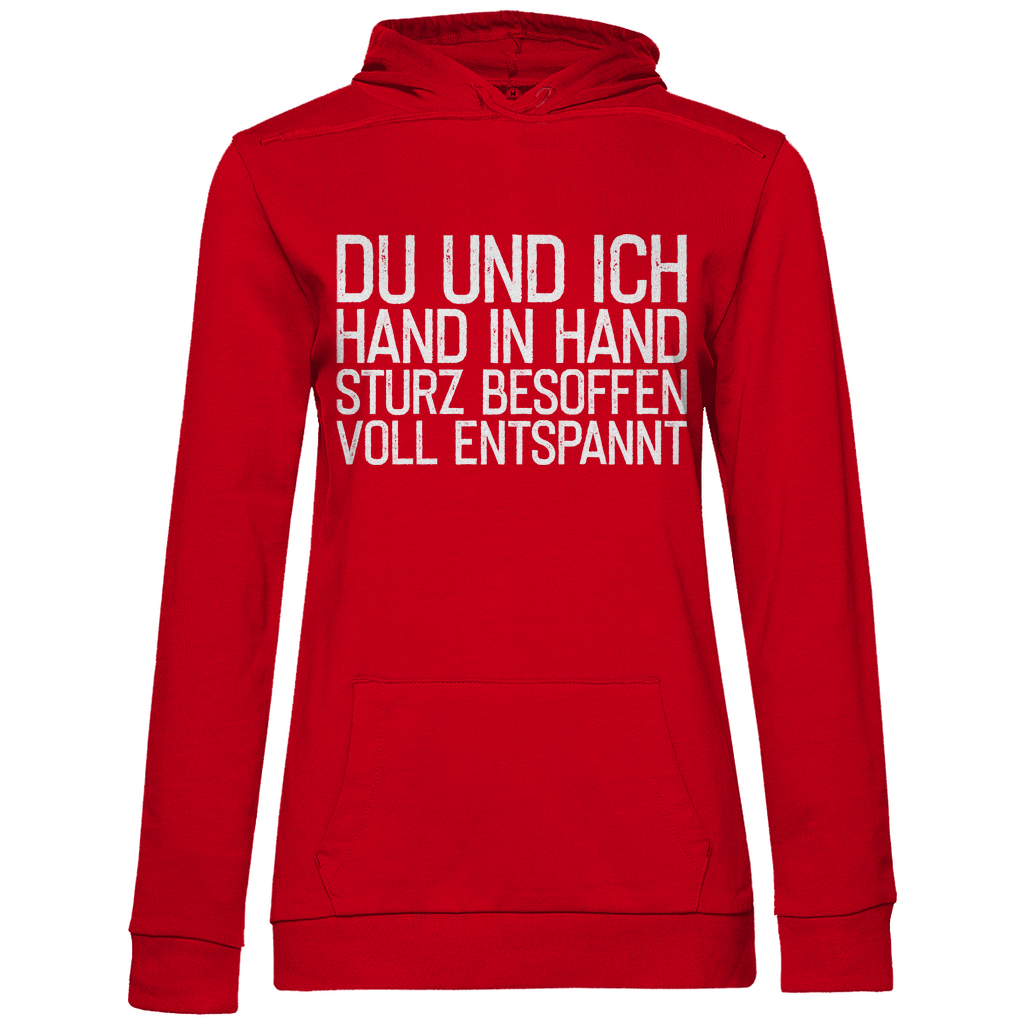 Du und ich Hand in Hand - Damen Hoodie Red