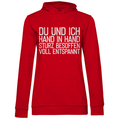 Du und ich Hand in Hand - Damen Hoodie Red
