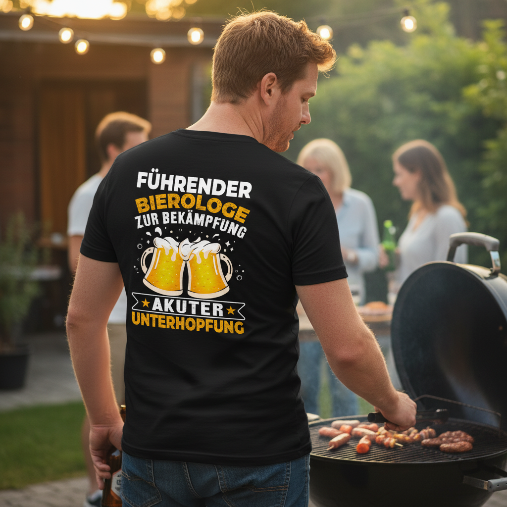 Führender Bierologe zur Bekämpfung akuter Unterhopfung - Herren V-Neck Shirt
