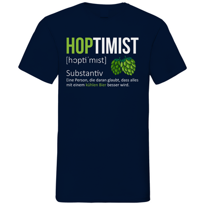 Hoptimist - Herren V-Neck Shirt Navy