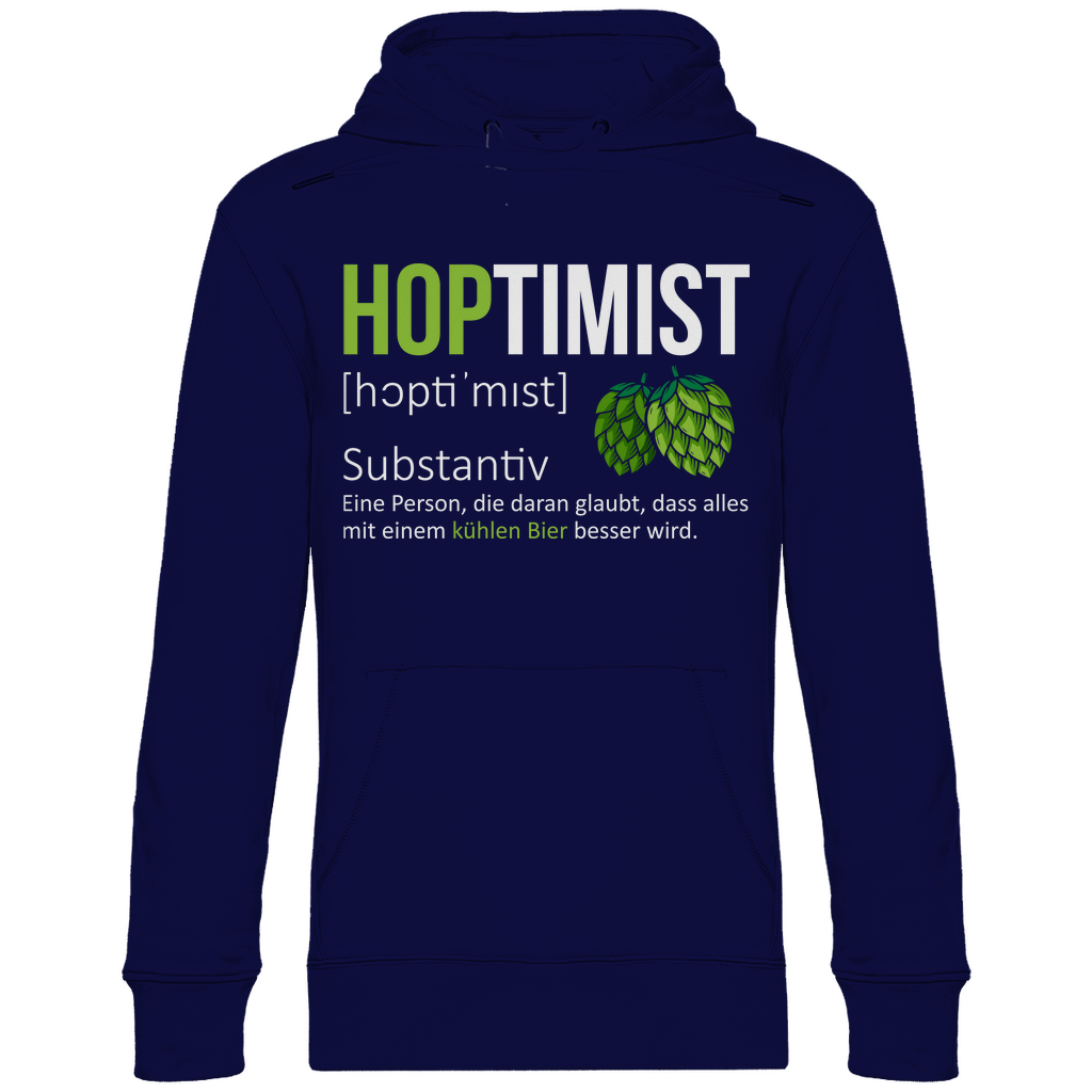 Hoptimist - Unisex Hoodie Navy Blue