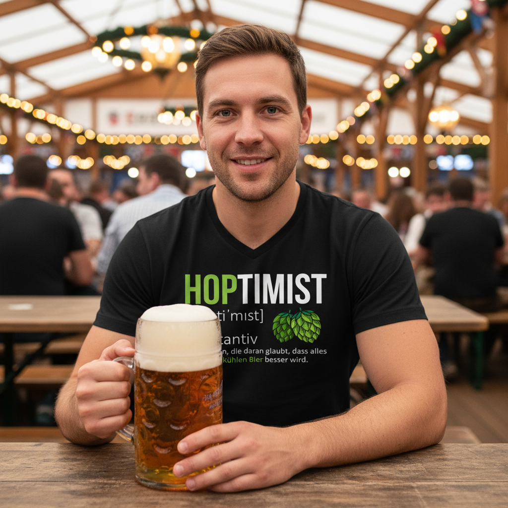 Hoptimist - Herren V-Neck Shirt