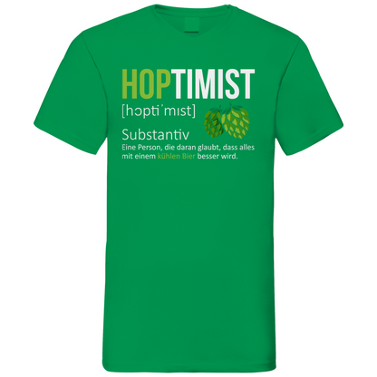 Hoptimist - Herren V-Neck Shirt Kelly Green