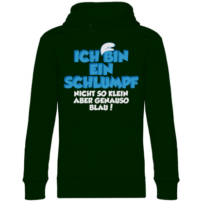 Ich bin ein Schlumpf nicht so klein aber genauso blau - Unisex Hoodie Forest Green
