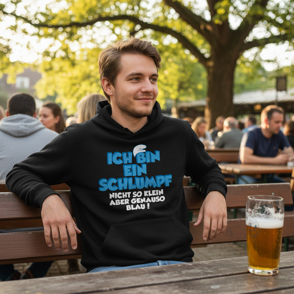 Ich bin ein Schlumpf nicht so klein aber genauso blau - Unisex Hoodie