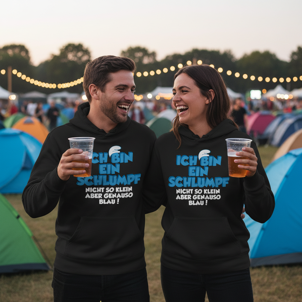 Ich bin ein Schlumpf nicht so klein aber genauso blau - Unisex Hoodie