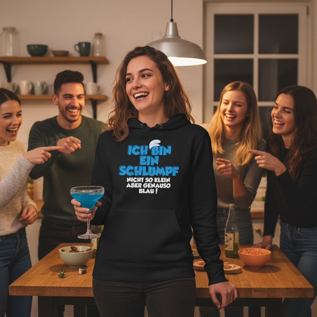 Ich bin ein Schlumpf nicht so klein aber genauso blau - Unisex Hoodie
