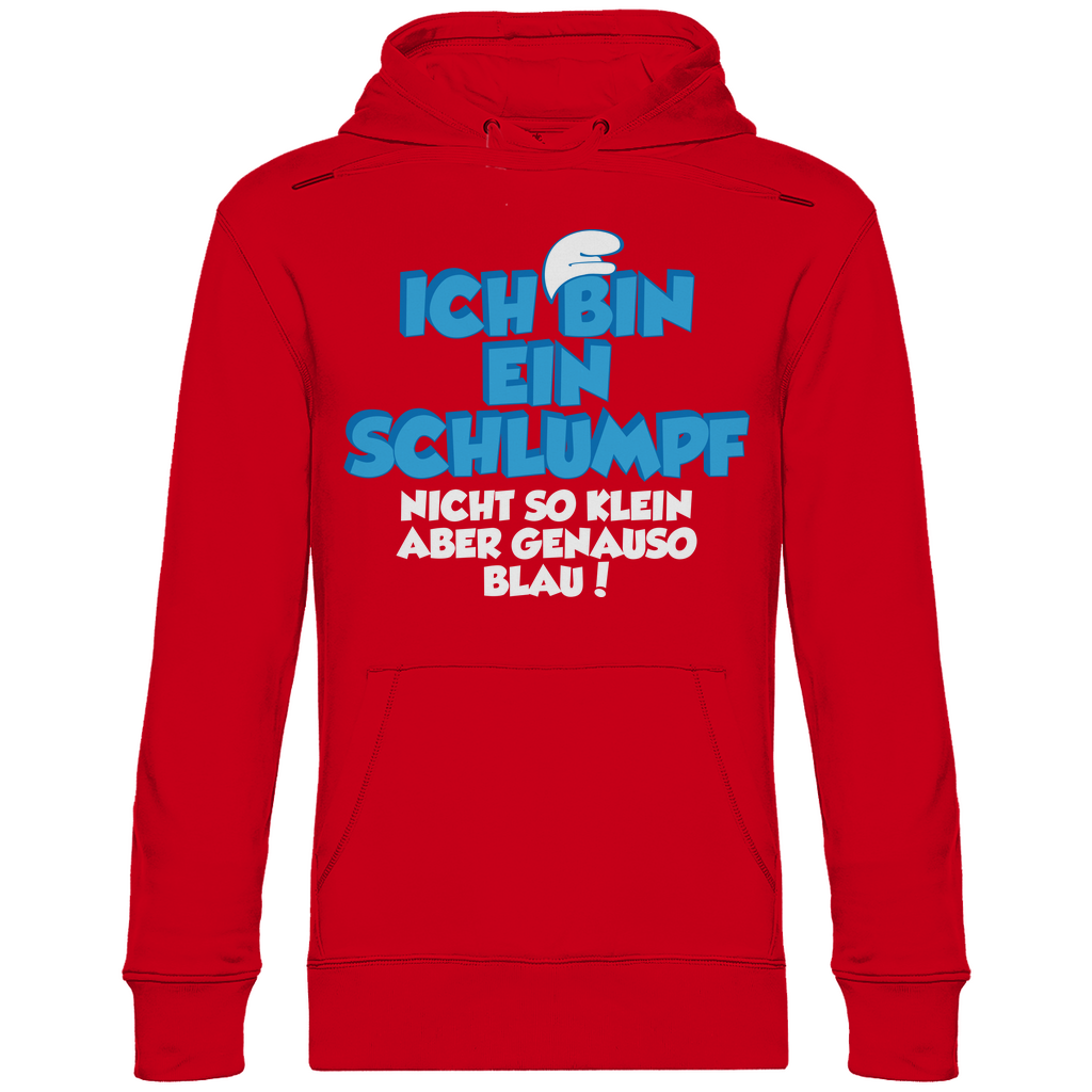 Ich bin ein Schlumpf nicht so klein aber genauso blau - Unisex Hoodie Red