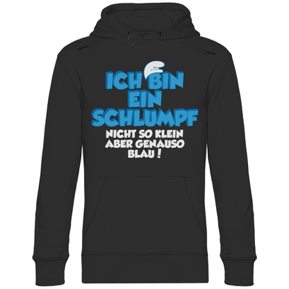 Ich bin ein Schlumpf nicht so klein aber genauso blau - Unisex Hoodie Black