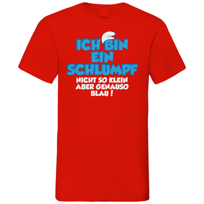 Ich bin ein Schlumpf nicht so klein aber genauso blau - Herren V-Neck Shirt Red