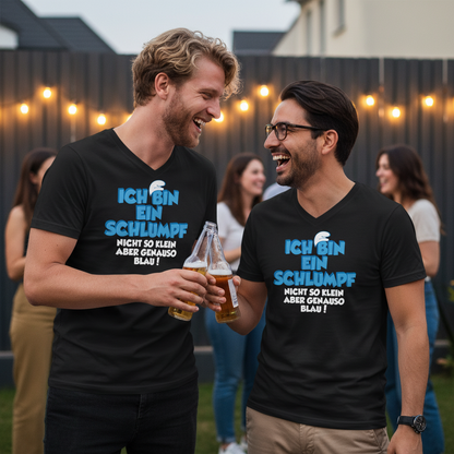 Ich bin ein Schlumpf nicht so klein aber genauso blau - Herren V-Neck Shirt