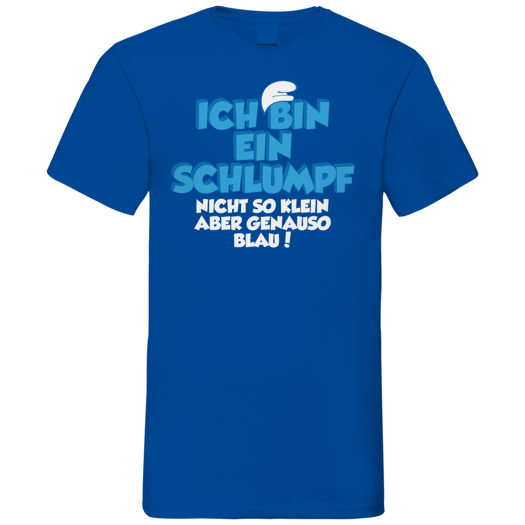 Ich bin ein Schlumpf nicht so klein aber genauso blau - Herren V-Neck Shirt Royal Blue