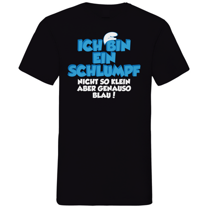 Ich bin ein Schlumpf nicht so klein aber genauso blau - Herren V-Neck Shirt Black