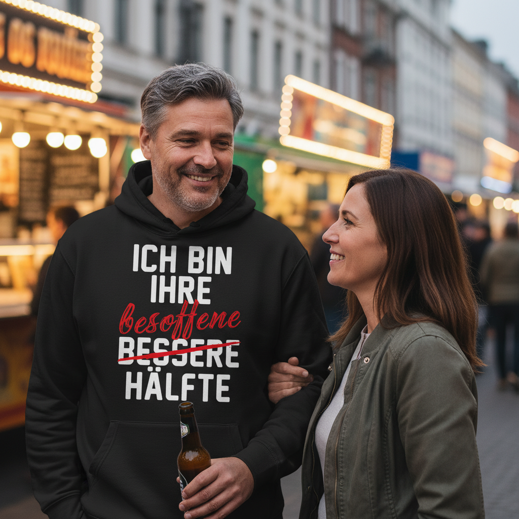Ich bin ihre besoffene Hälfte - Unisex Hoodie