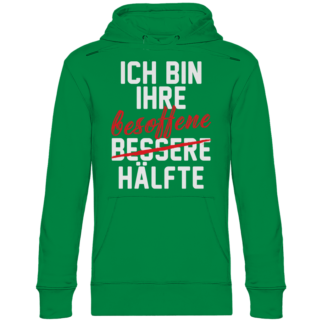 Ich bin ihre besoffene Hälfte - Unisex Hoodie Kelly Green