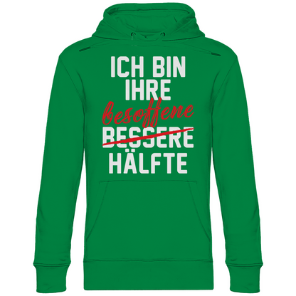 Ich bin ihre besoffene Hälfte - Unisex Hoodie Kelly Green
