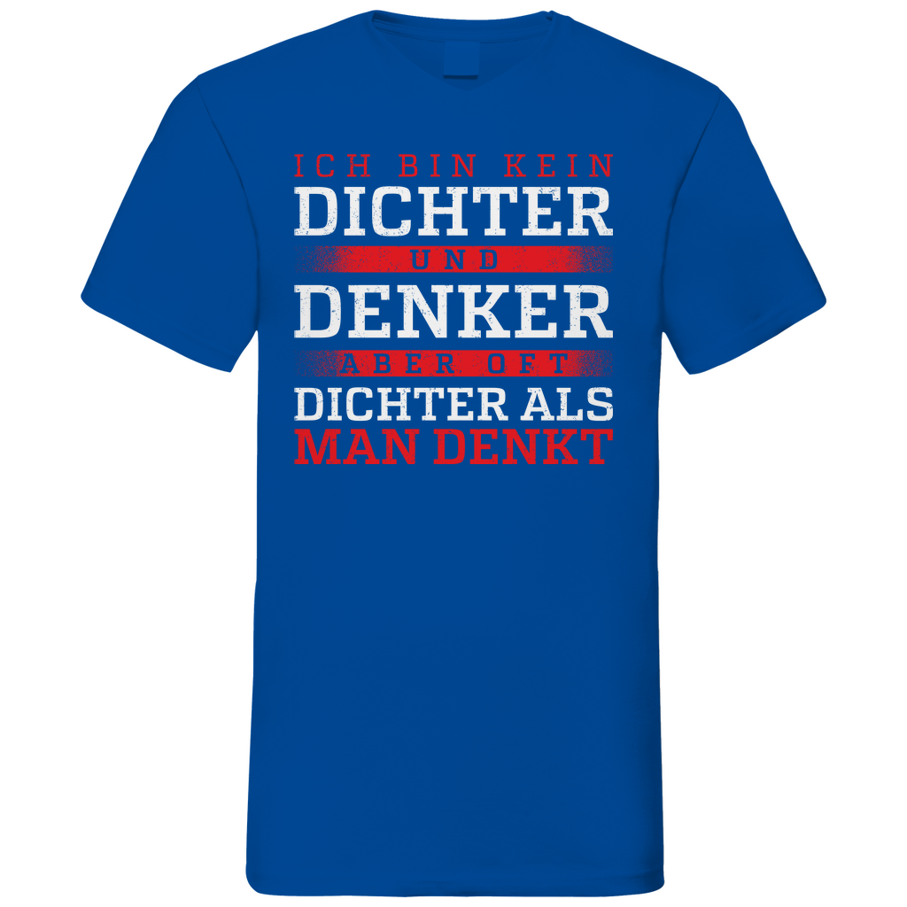 Oft dichter als man denkt - Herren V-Neck Shirt Royal Blue