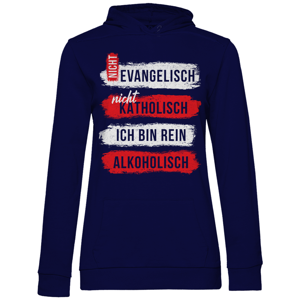 Ich bin rein Alkoholisch - Damen Hoodie Navy Blue