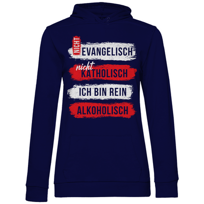 Ich bin rein Alkoholisch - Damen Hoodie Navy Blue